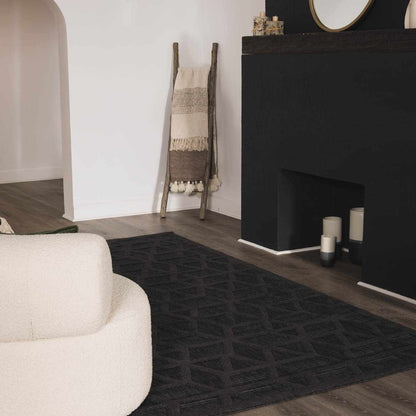 Nuri Black Outdoor Rug - Quahog Bay Bedding