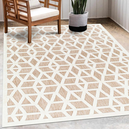 Nuri Tan Outdoor Rug - Quahog Bay Bedding