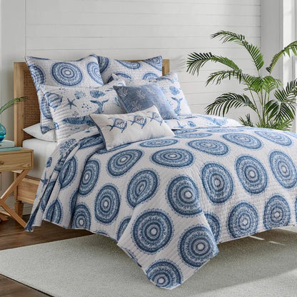 Ocean - Inspired Quilt Set: Batik Ocean Quilt Set - Fish Themed Bedding - Quahog Bay Bedding