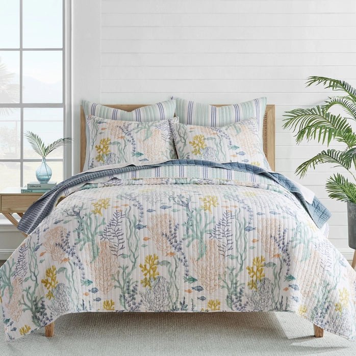 Ocean Meadow Coastal Quilt Set - Quahog Bay Bedding