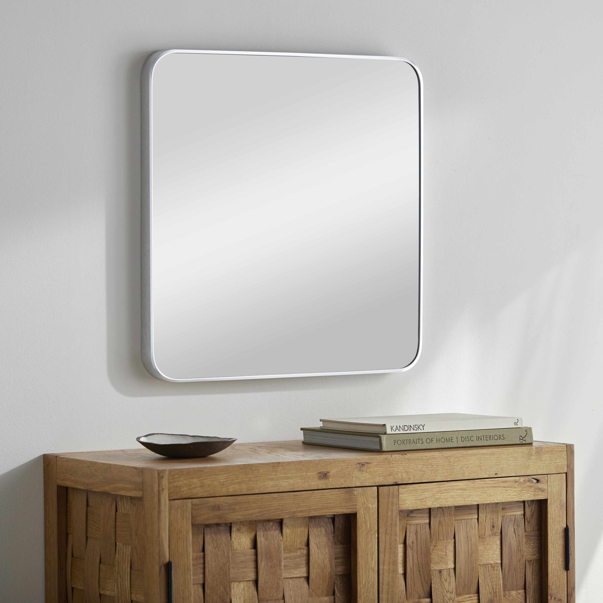 Ockenfels Modern Arched Silver Gray Wall Mirror - Quahog Bay Bedding