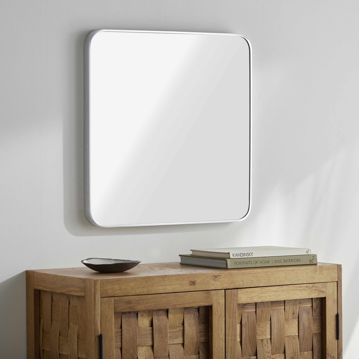 Ockenfels Modern Arched Silver Gray Wall Mirror - Quahog Bay Bedding