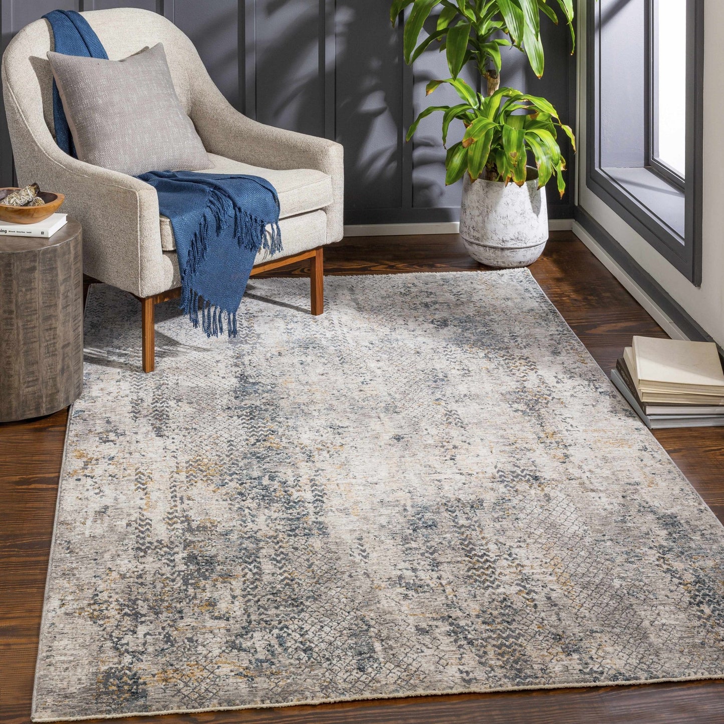 Odell Abstract Luxe Fringe Rug - Quahog Bay Bedding