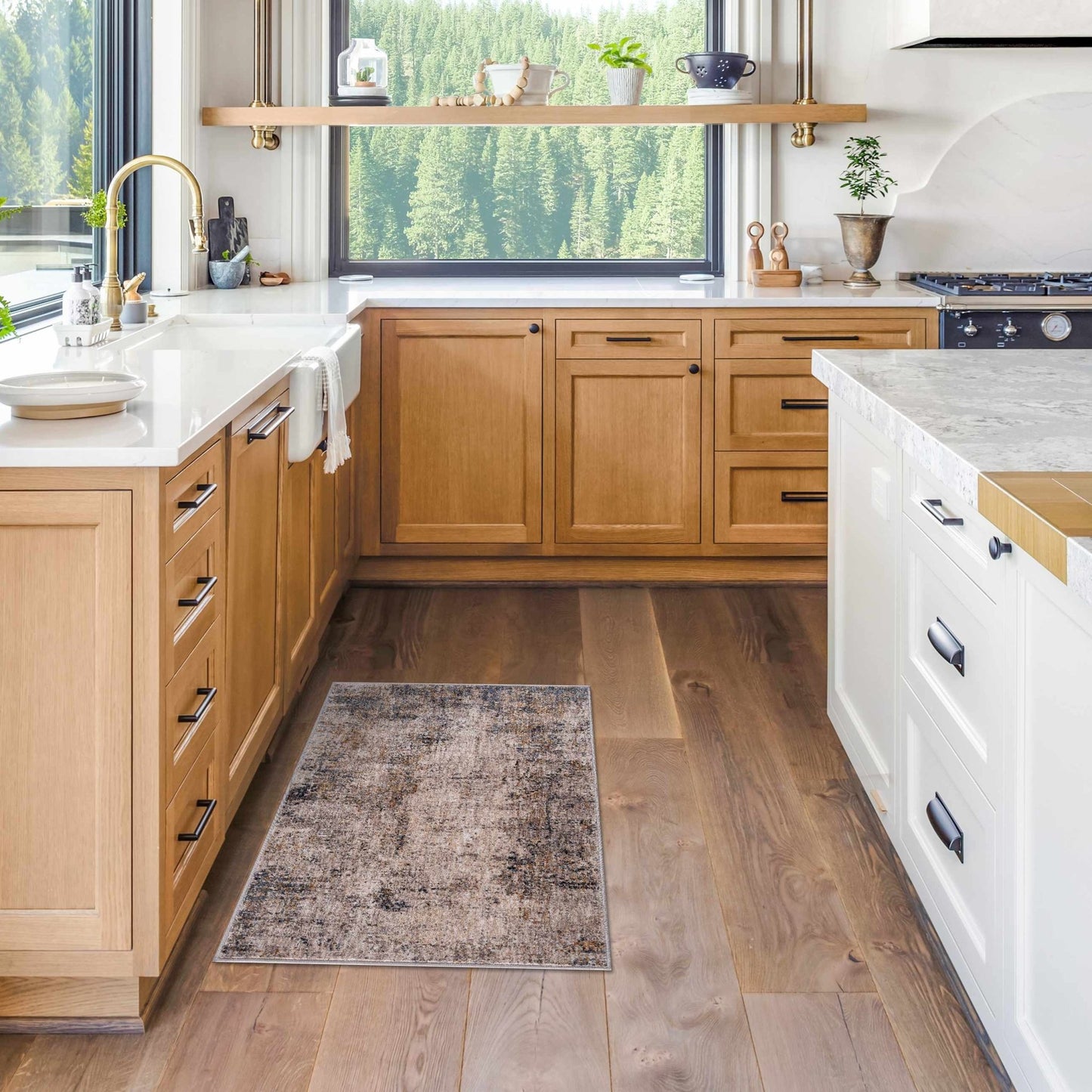 Odell Abstract Luxe Fringe Rug - Quahog Bay Bedding