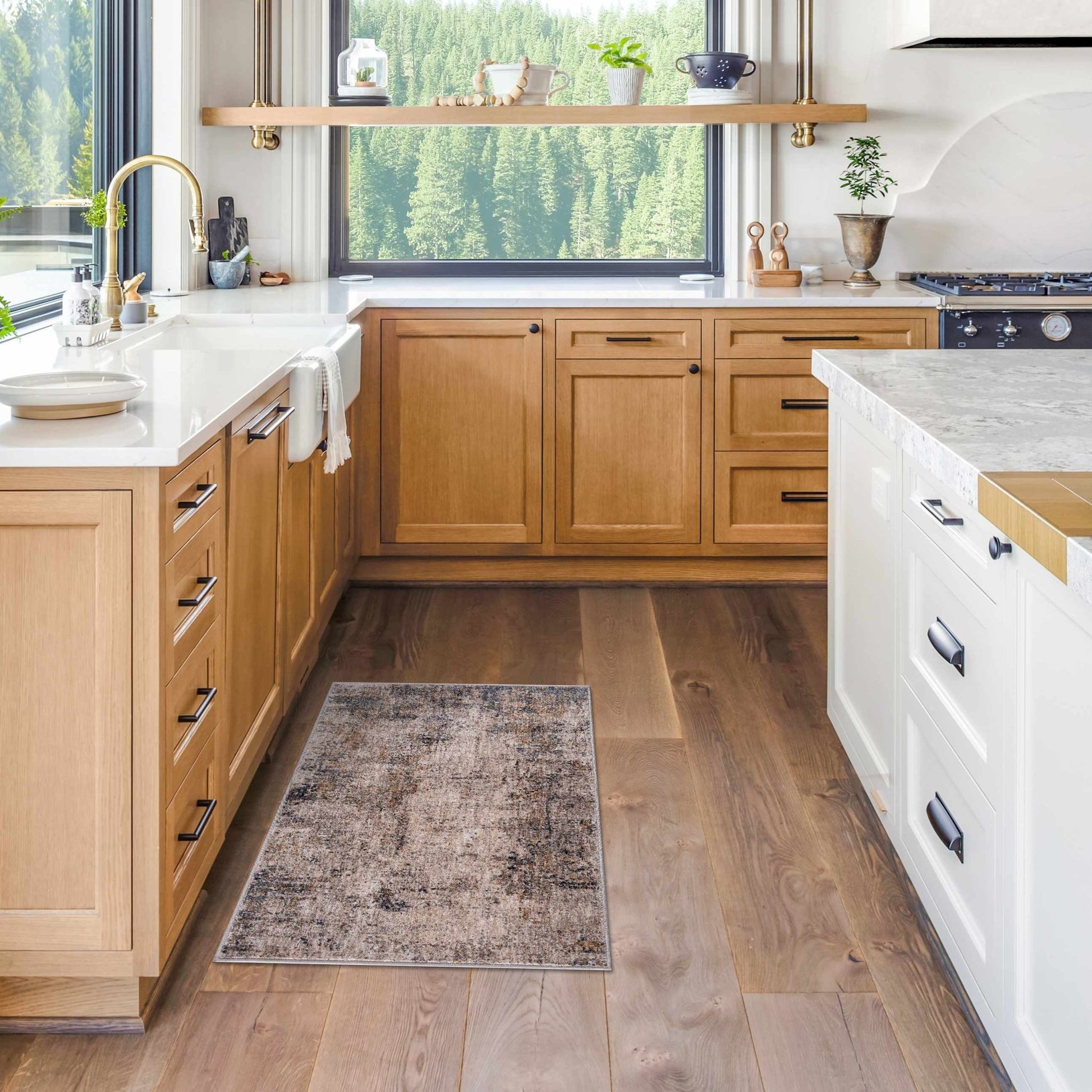 Odell Abstract Luxe Fringe Rug - Quahog Bay Bedding