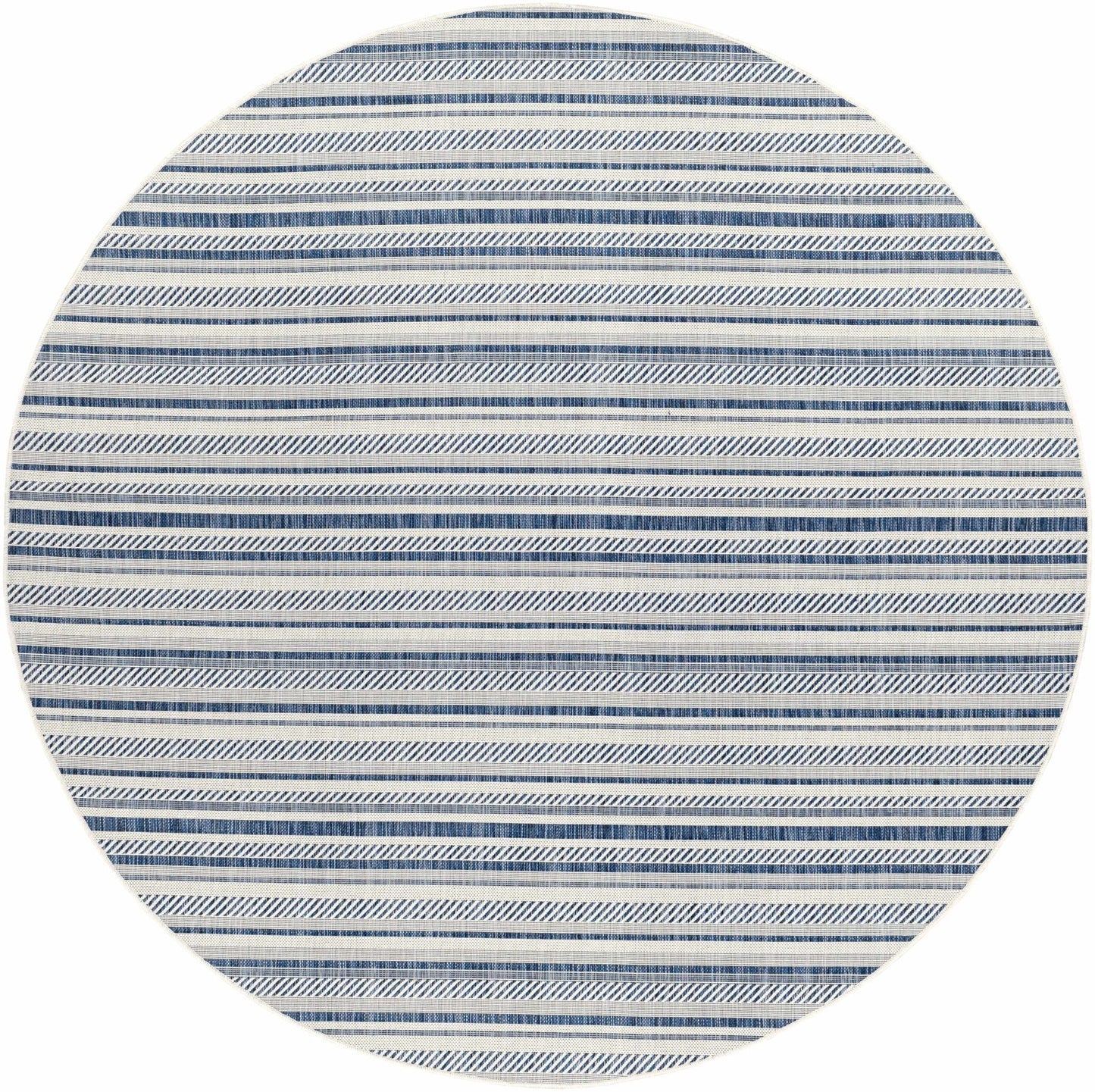 Olin White&Blue Striped Nordic Rug - Quahog Bay Bedding