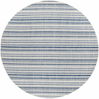 Olin White&Blue Striped Nordic Rug - Quahog Bay Bedding