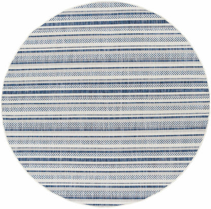 Olin White&Blue Striped Nordic Rug - Quahog Bay Bedding