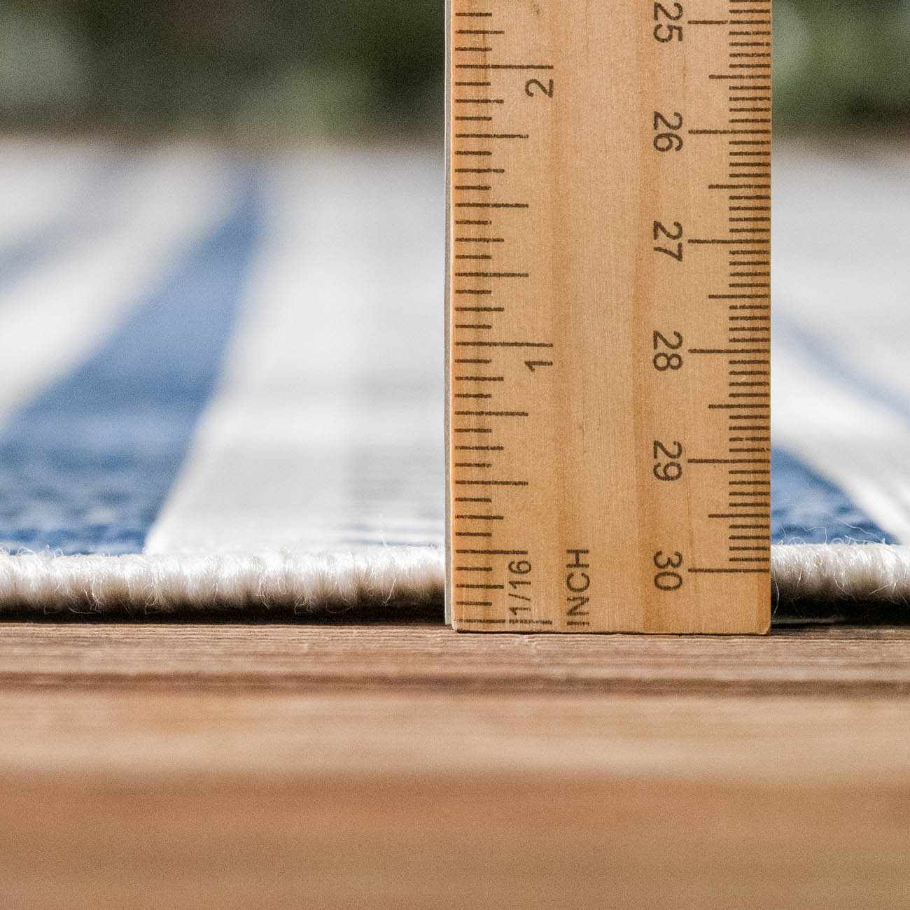 Olin White&Blue Striped Nordic Rug - Quahog Bay Bedding
