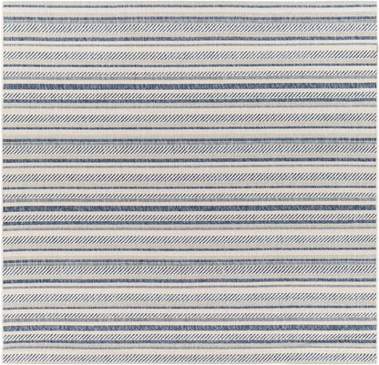 Olin White&Blue Striped Nordic Rug - Quahog Bay Bedding