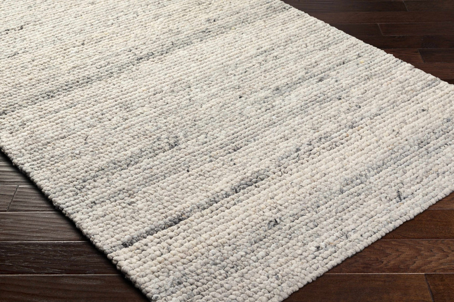 Olisa Cream & Gray Wool Area Rug - Quahog Bay Bedding
