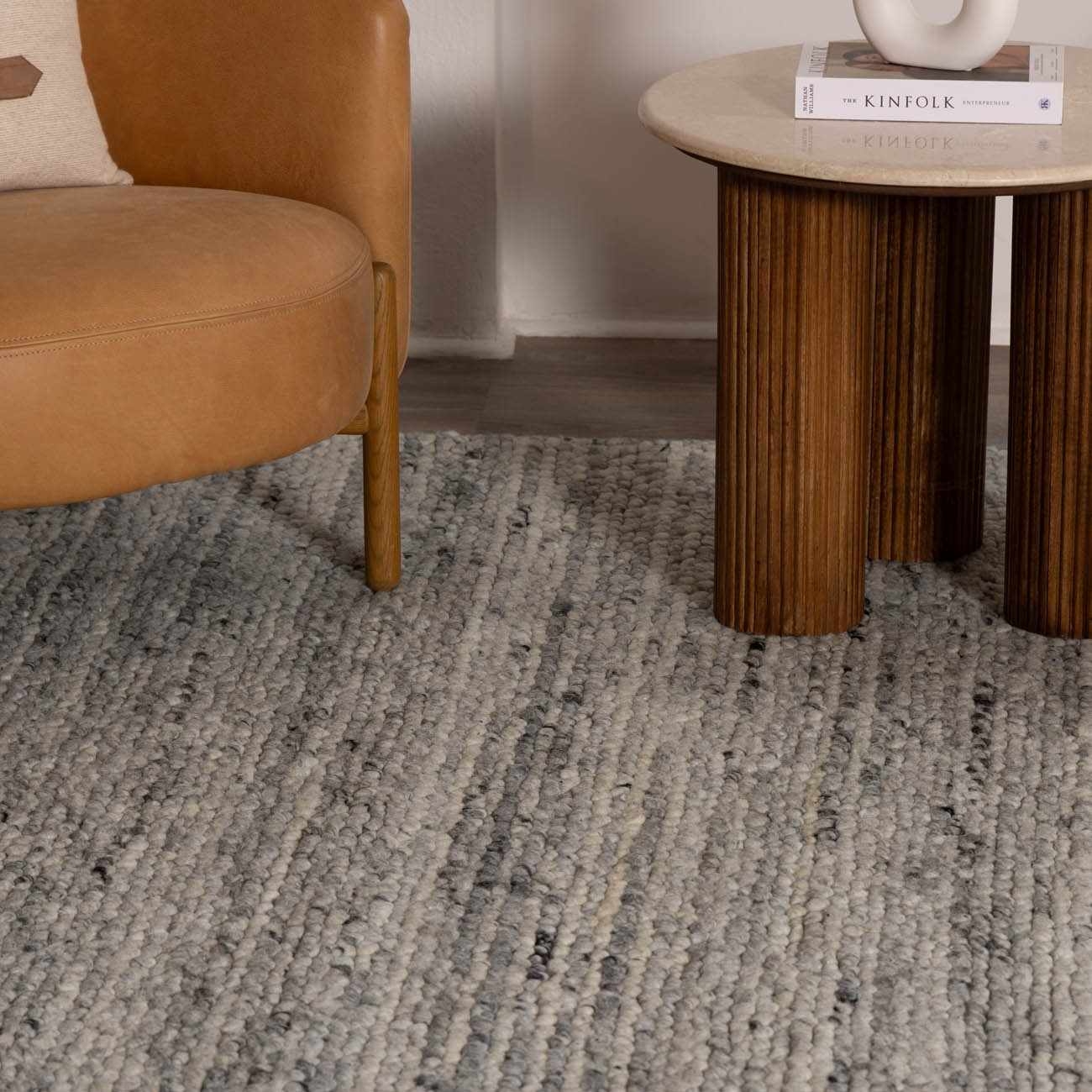 Olisa Gray Wool Area Rug - Quahog Bay Bedding