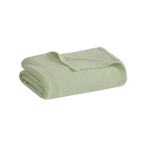 Soft & Lightweight Blanket 100% Cotton Basketweave - Beautiful, Comfy Blanket - Quahog Bay Bedding