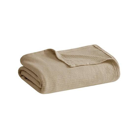 Soft & Lightweight Blanket 100% Cotton Basketweave - Beautiful, Comfy Blanket - Quahog Bay Bedding