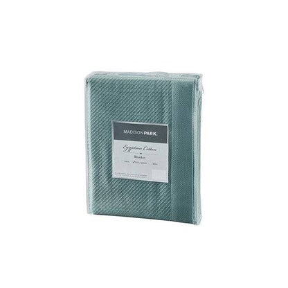 Thick & Comfy 100% Certified Egyptian Cotton Blanket - Geometric Pattern & Bold Colors - Quahog Bay Bedding