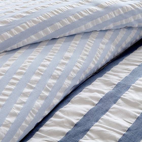 Sutton Cotton Seersucker 3PC Comforter Set - Quahog Bay Bedding