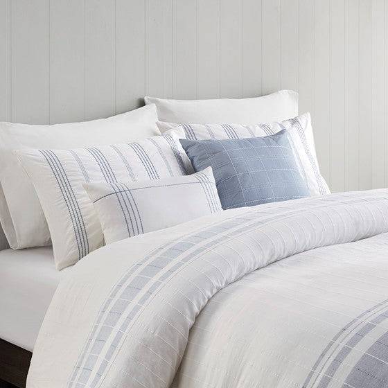 Morgan 5 Piece Cotton Jaquard Duvet Set - Quahog Bay Bedding