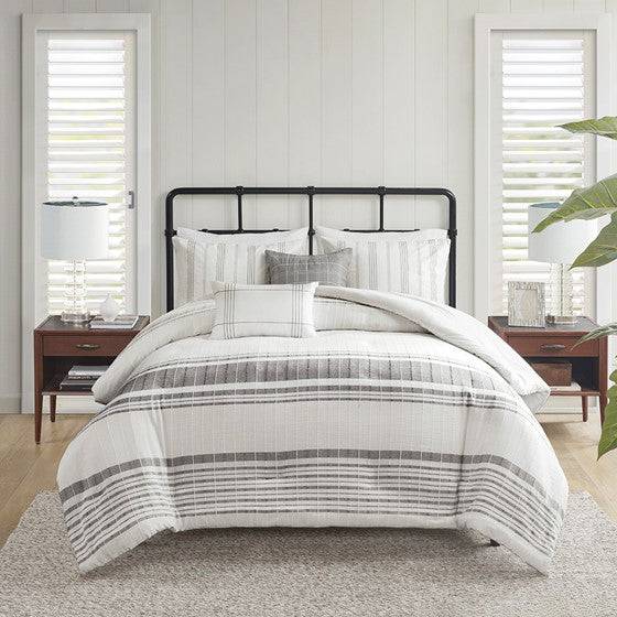 Morgan 5 Piece Cotton Jaquard Duvet Set - Quahog Bay Bedding