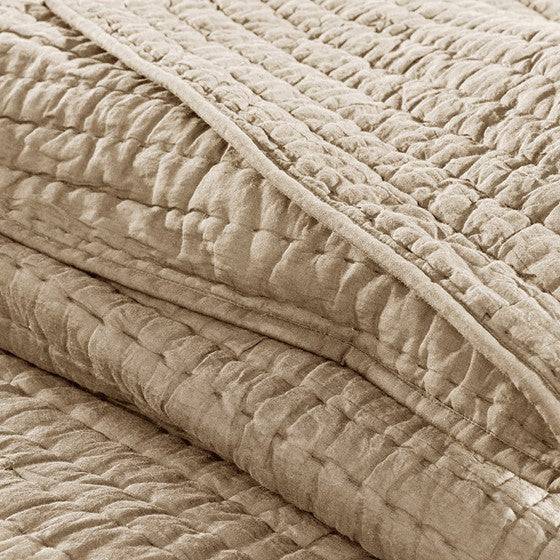 Thick & Warm All Cotton Quilt Set 3PC 100% Cotton Quilt With Cotton Fill - Quahog Bay Bedding