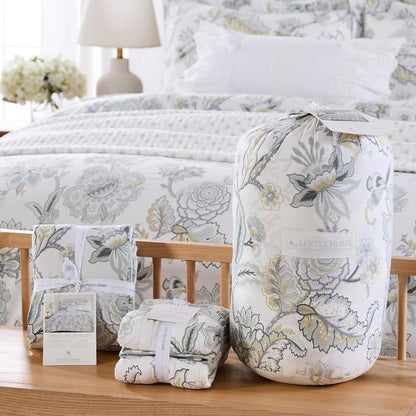 Ophelia Duvet Set - Spa - Floral Duvets - Quahog Bay Bedding