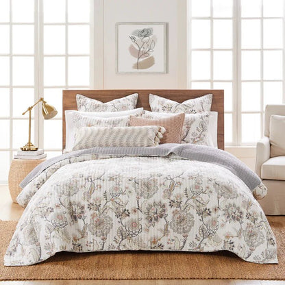 Ophelia Euro Sham Set of 2 - Blush - Floral Bedding Shams - Quahog Bay Bedding