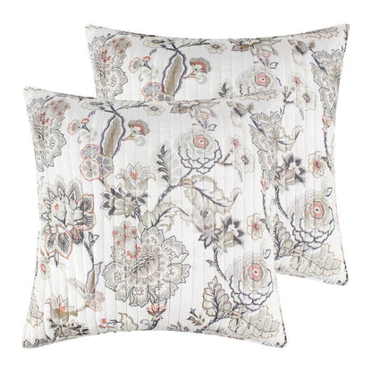 Ophelia Euro Sham Set of 2 - Blush - Floral Bedding Shams - Quahog Bay Bedding