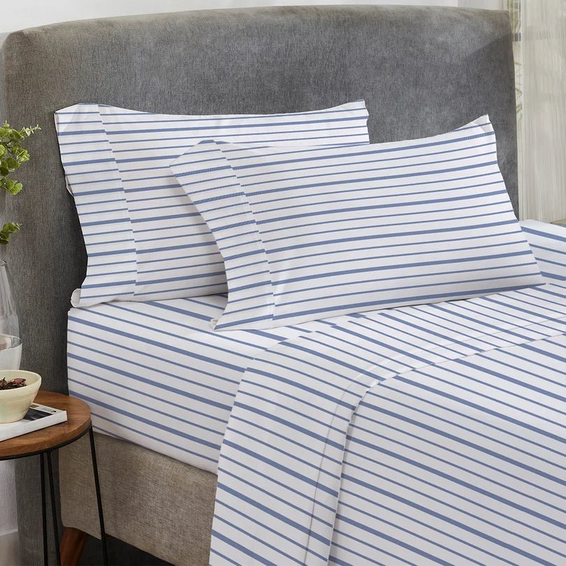 Organic Cotton Percale - CinchFit American Made Sheets - Fits Up To 15 Inch Depths - Quahog Bay Bedding