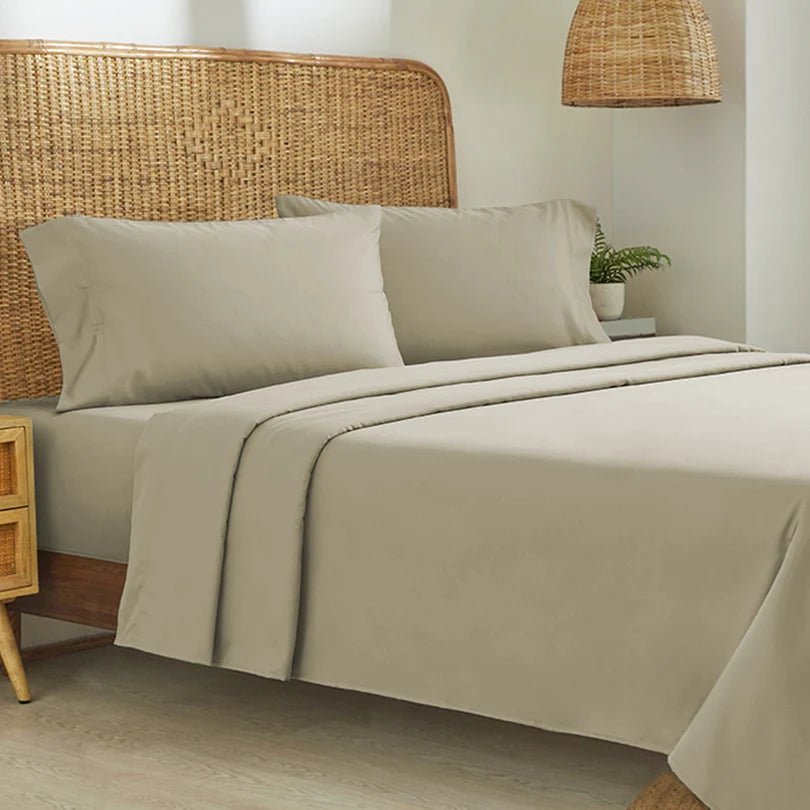 Organic Cotton Percale - CinchFit American Made Sheets - Fits Up To 15 Inch Depths - Quahog Bay Bedding