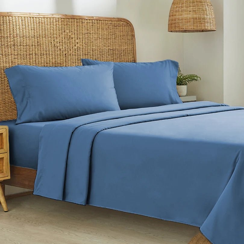 Organic Cotton Percale - CinchFit American Made Sheets - Fits Up To 15 Inch Depths - Quahog Bay Bedding