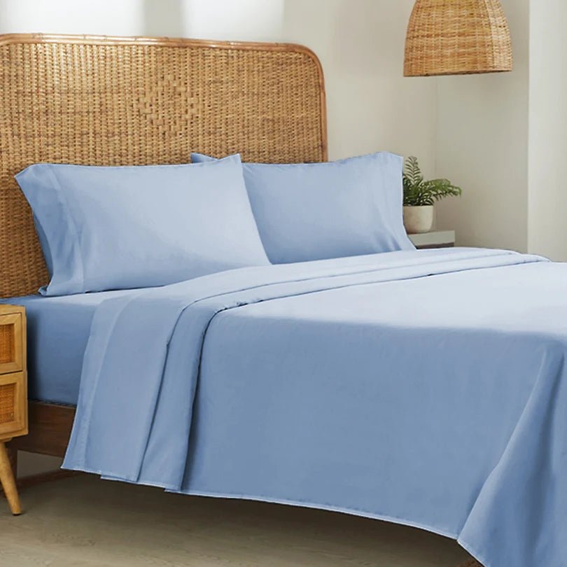 Organic Cotton Percale - CinchFit American Made Sheets - Fits Up To 15 Inch Depths - Quahog Bay Bedding