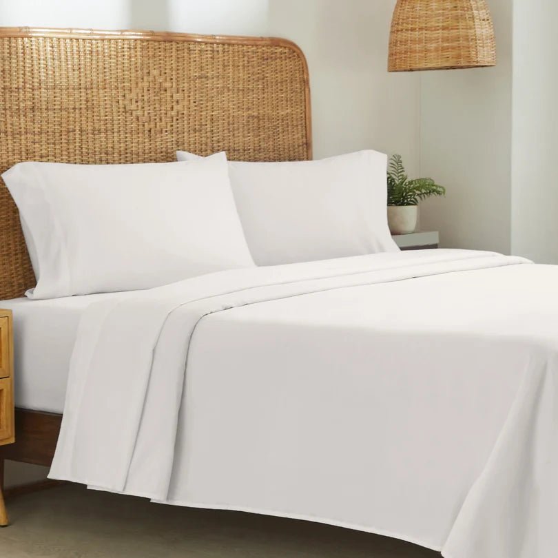 Organic Cotton Percale - CinchFit American Made Sheets - Fits Up To 15 Inch Depths - Quahog Bay Bedding