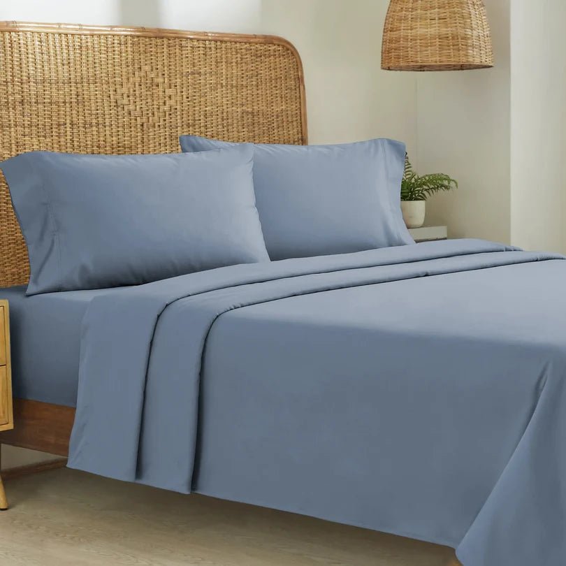Organic Cotton Percale - CinchFit American Made Sheets - Fits Up To 15 Inch Depths - Quahog Bay Bedding