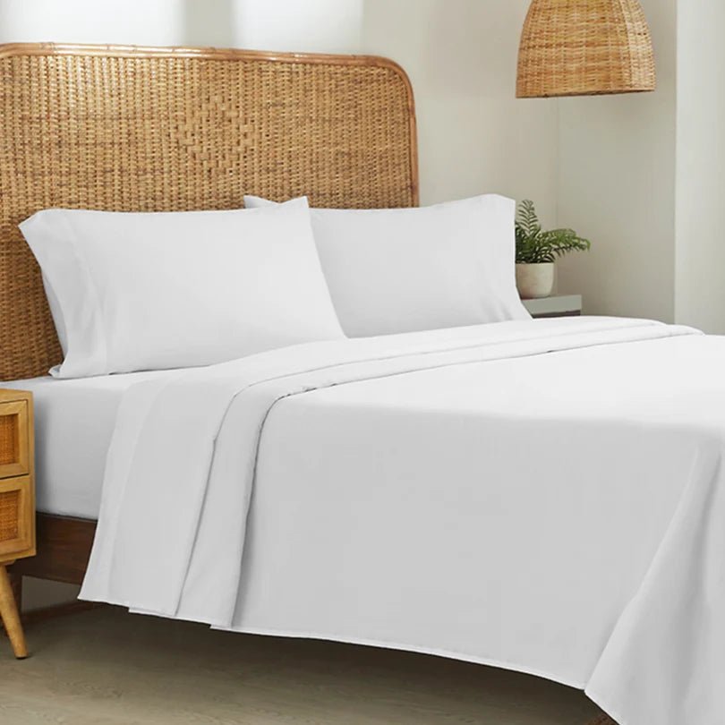 Organic Cotton Percale - CinchFit American Made Sheets - Fits Up To 15 Inch Depths - Quahog Bay Bedding