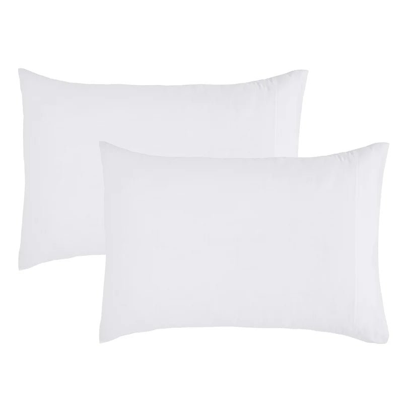 Two white pillows on a white background