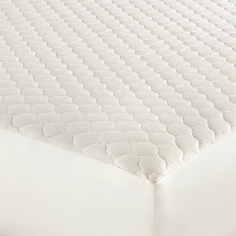 Organic Cotton Quilted Mattress Pad Protector - 100% Organic Cotton - Quahog Bay Bedding