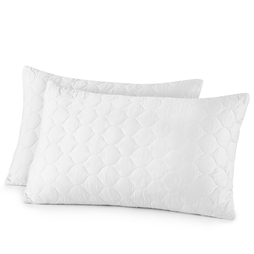 Organic Cotton Quilted Pillow Protectors - 100% Organic Cotton - Quahog Bay Bedding