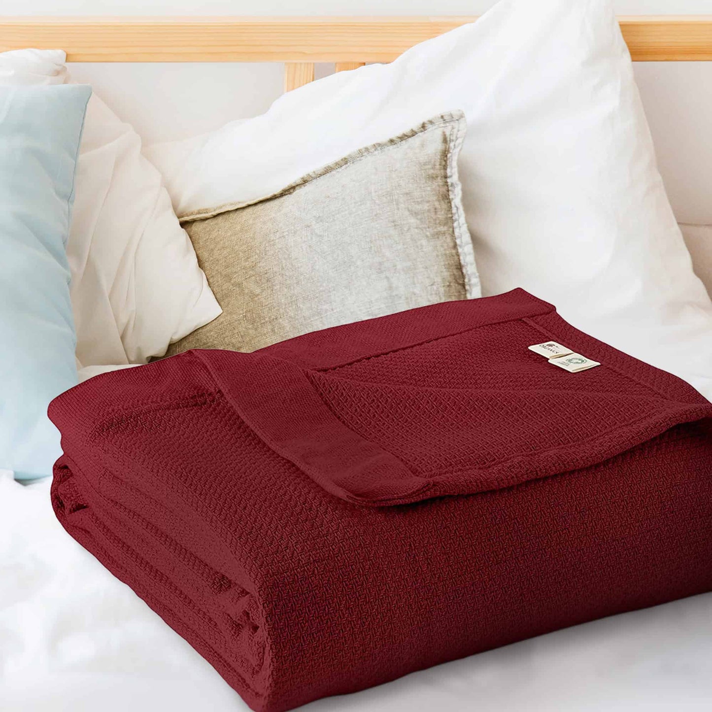 Organic Woven Blanket - 100% Organic Cotton - Quahog Bay Bedding