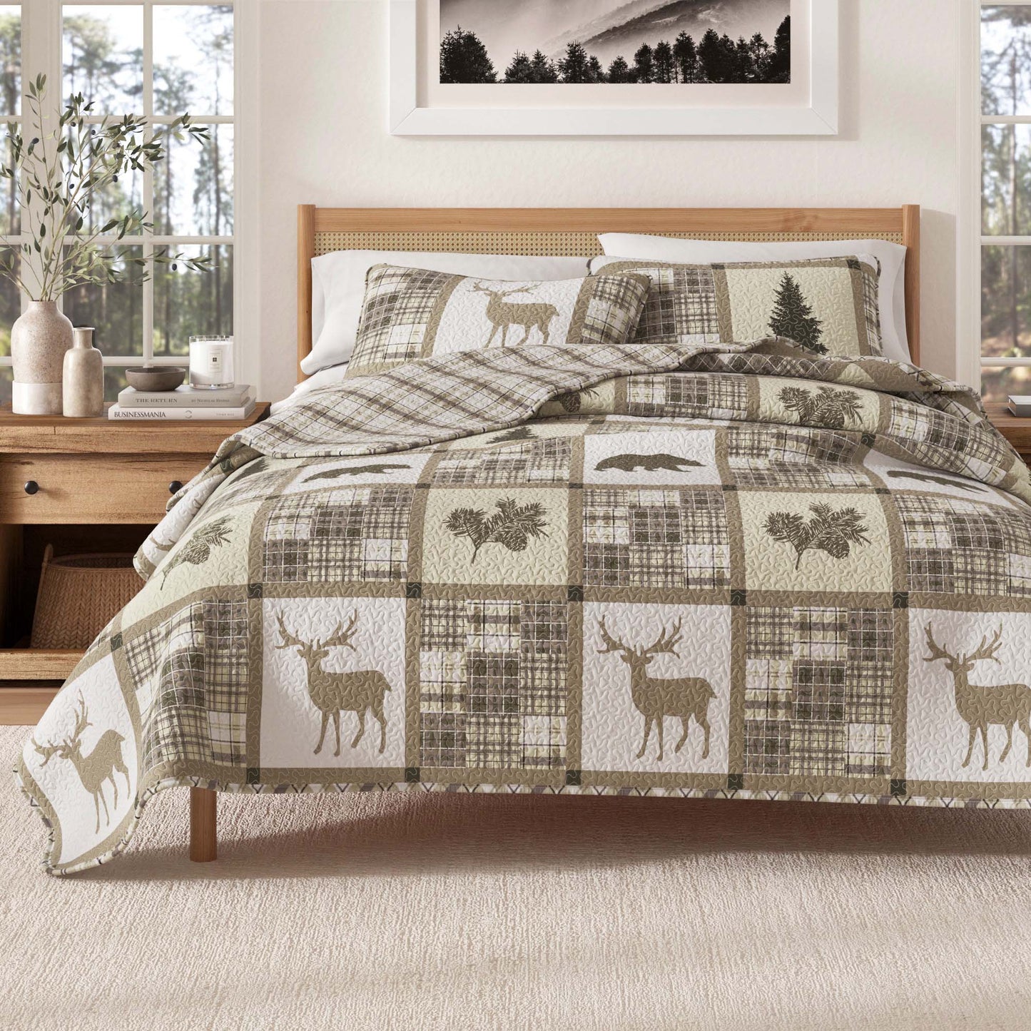 Lodge Quilt - Deer, Bear and Tree Themed Quilts