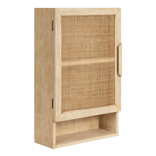 Ori Rattan Wall Cabinet with Cubby - Quahog Bay Bedding