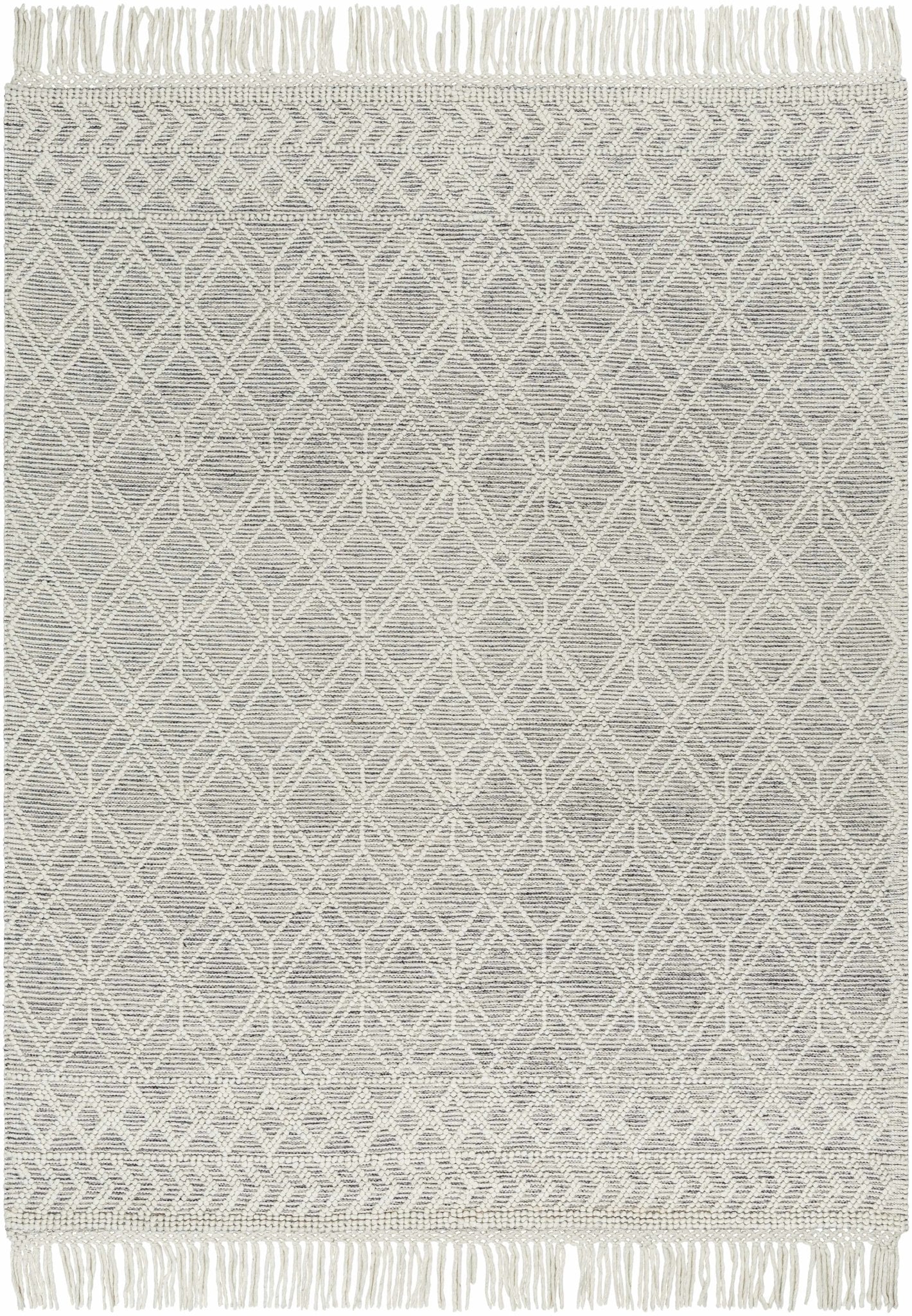 Ossun Wool Rug with Tassels - Quahog Bay Bedding