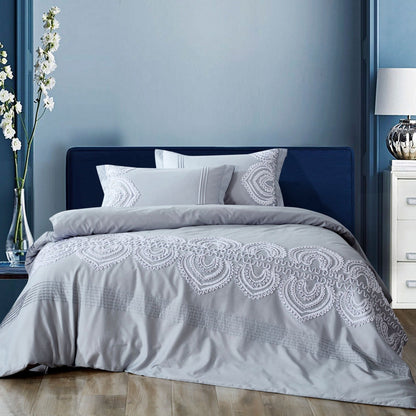 Padma Embroidered Duvet Set - Quahog Bay Bedding
