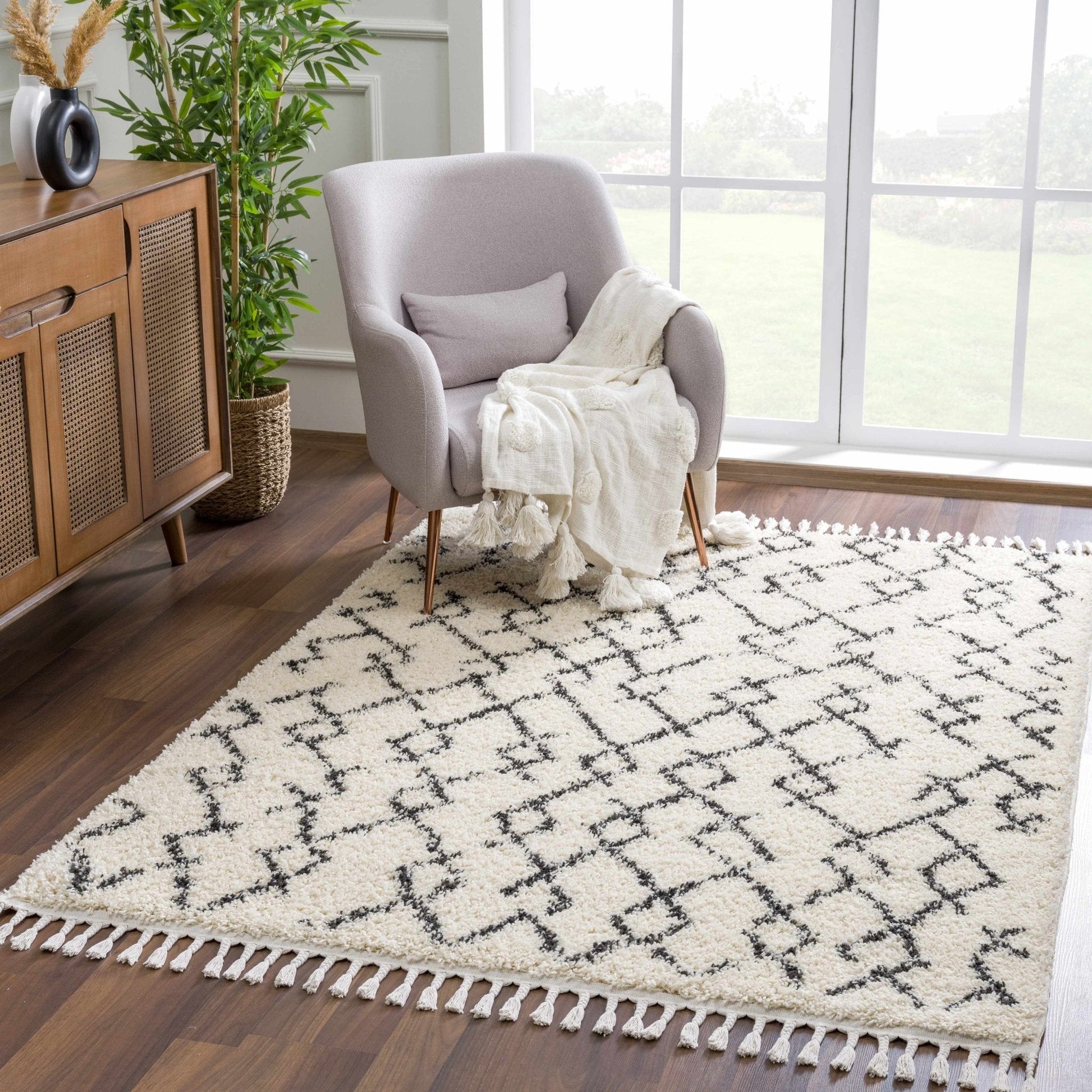 Pahala Moroccan Shag Area Rug - Clearance - Quahog Bay Bedding