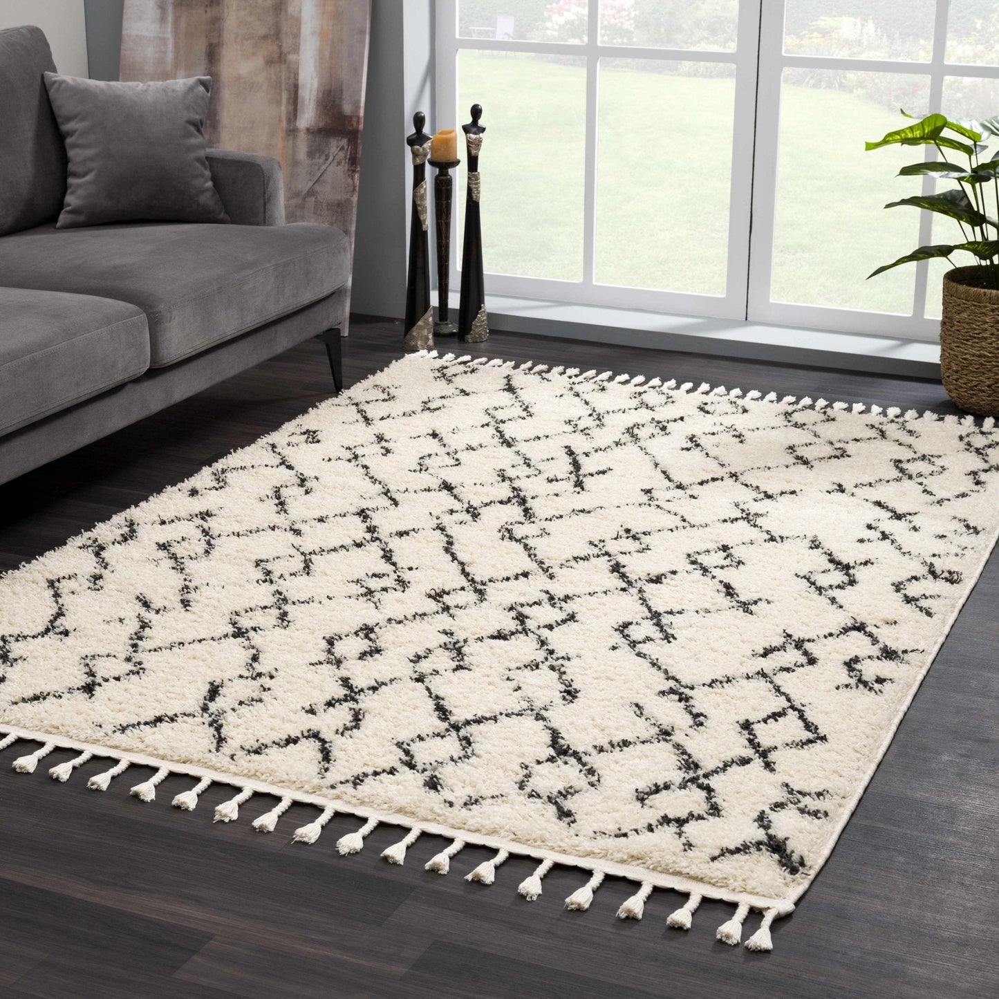 Pahala Moroccan Shag Area Rug - Clearance - Quahog Bay Bedding