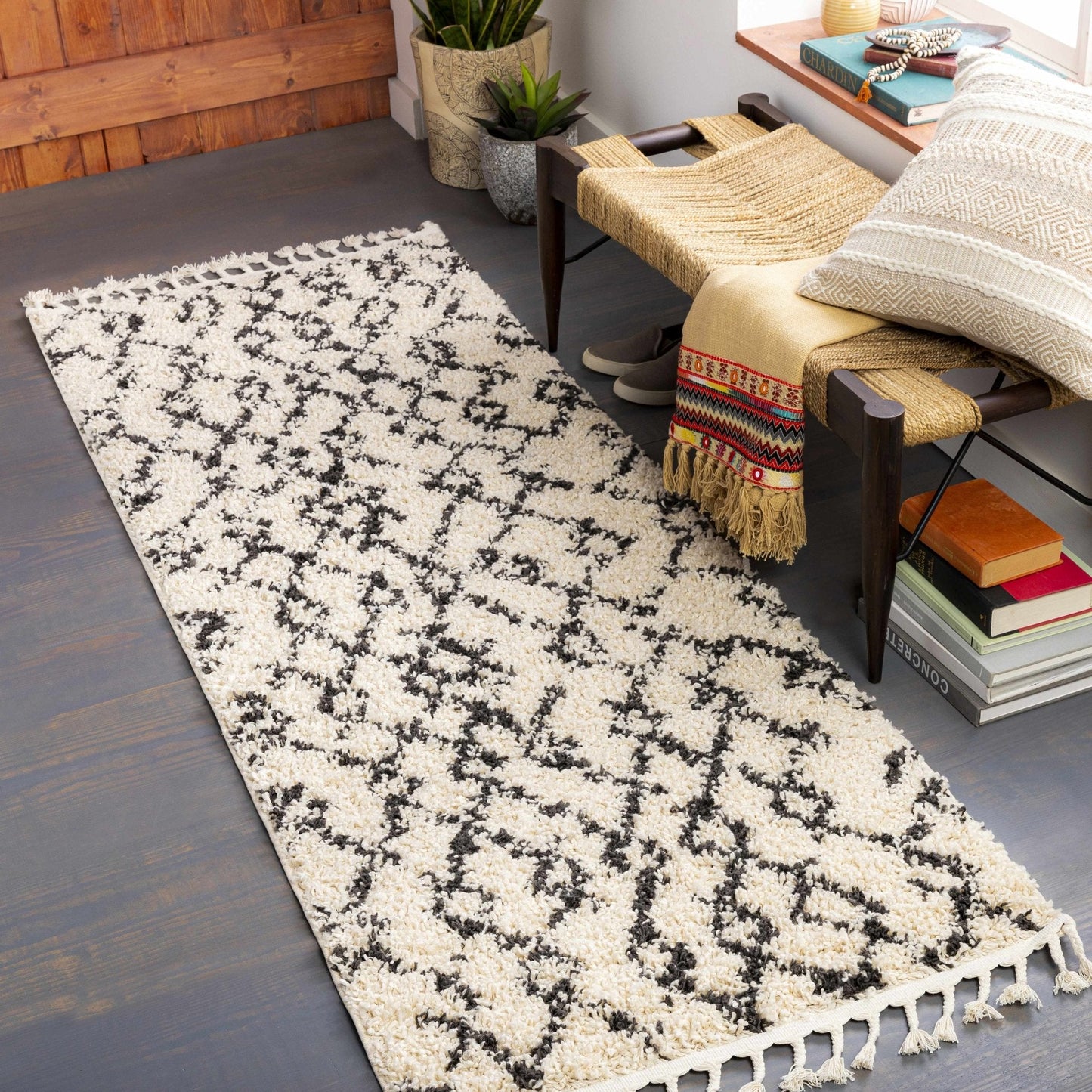 Pahala Moroccan Shag Area Rug - Clearance - Quahog Bay Bedding