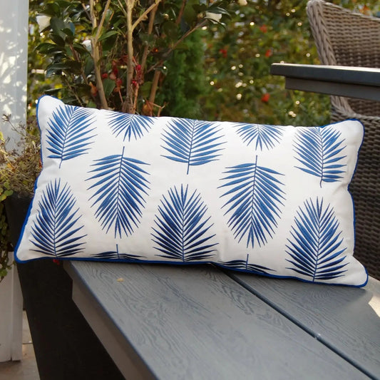 Palm Pattern Indoor/Outdoor Pillow - Quahog Bay Bedding