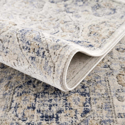 Parkerfield Cream & Blue Area Rug - Traditional Style Rugs - Quahog Bay Bedding