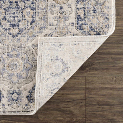 Parkerfield Cream & Blue Area Rug - Traditional Style Rugs - Quahog Bay Bedding