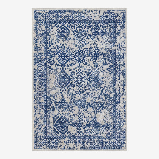 Parnassus Area Rug - Modern, Stain Resistant, Chenille Cotton Rugs, Non-Slip Base - Quahog Bay Bedding