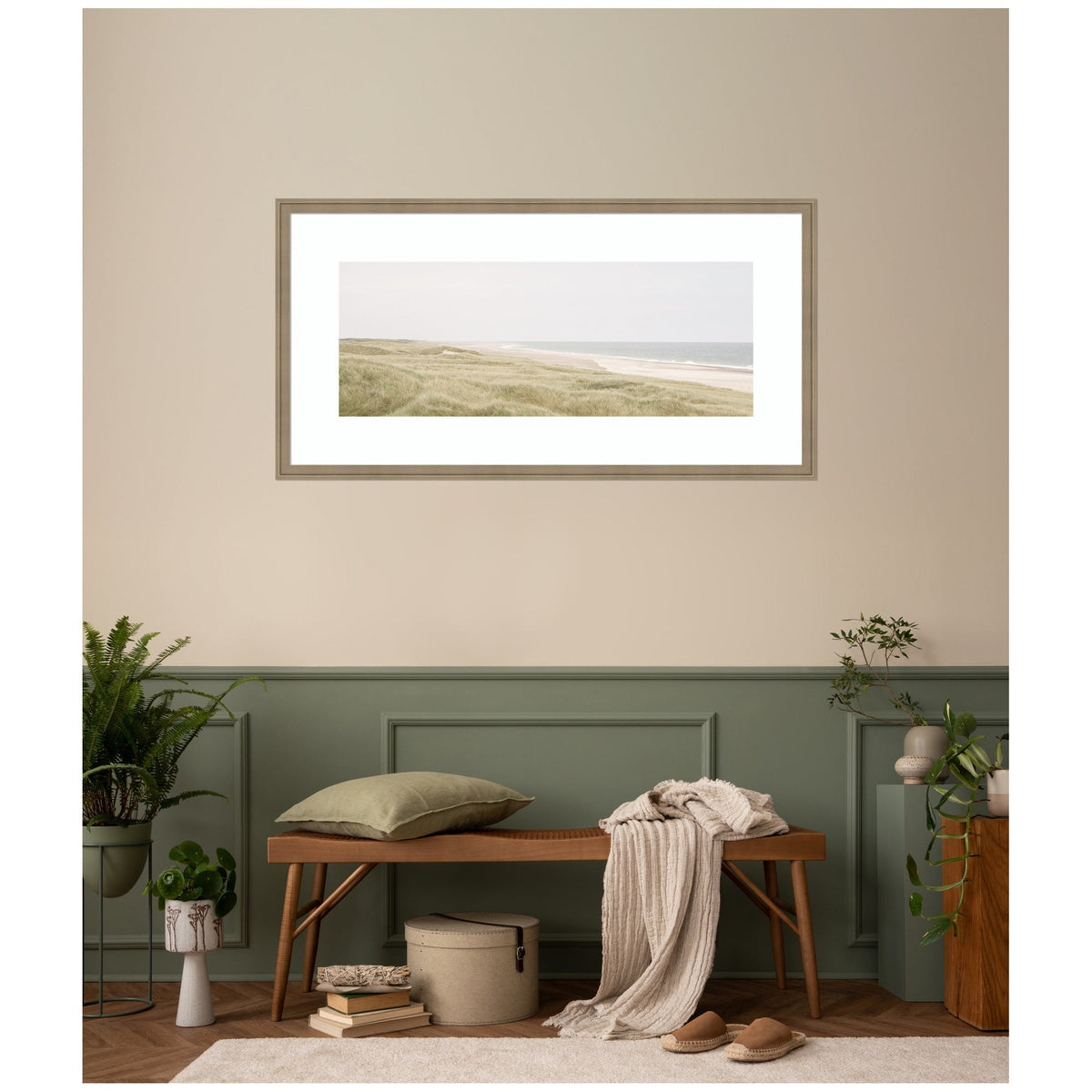 Peaceful and Serene Coastal Landscape by The Creative Bunch Studio Framed Wall Art Print - Quahog Bay Bedding