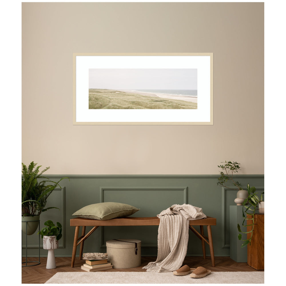 Peaceful and Serene Coastal Landscape by The Creative Bunch Studio Framed Wall Art Print - Quahog Bay Bedding